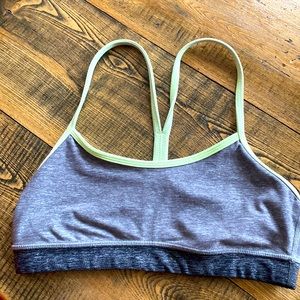 Lululemon y-bra size 6 - Gray and lime Green / Grey